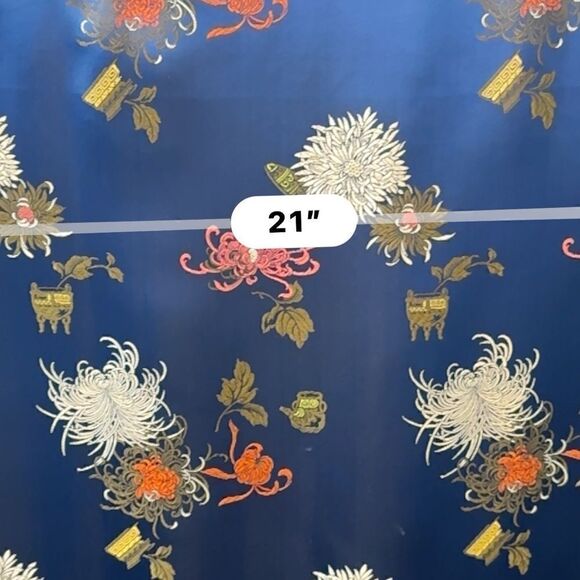 Authentic Peony Brand Shanghai China Vintage Embroidered Blue floral Kimono - Picture 12 of 12